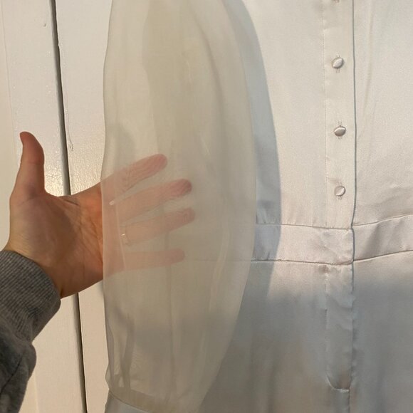 NEW Custom Silk Wedding Bridal Jumpsuit Queer Androgenous Formal Unique Suit - Picture 4 of 16